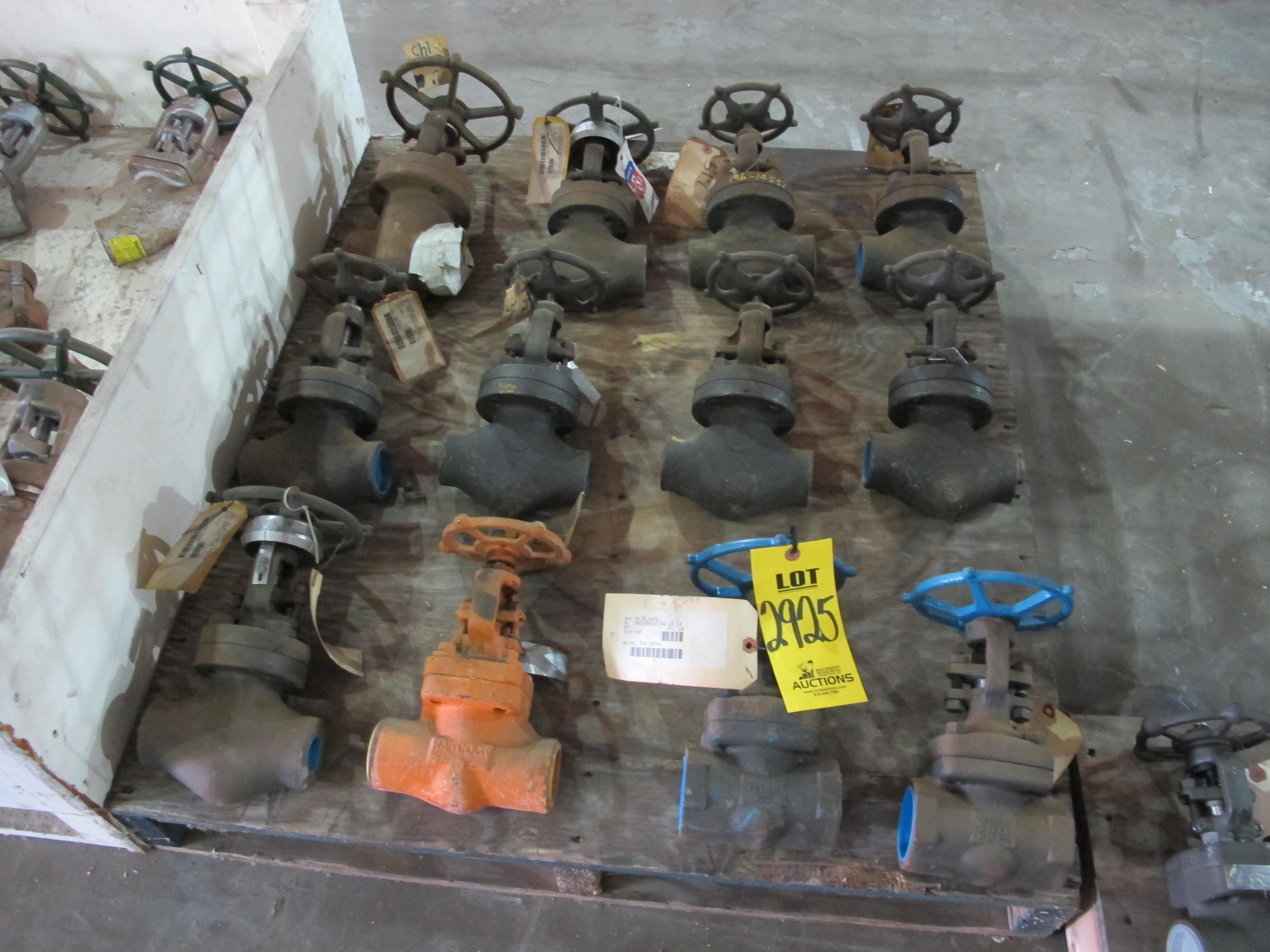 LOT PALLET W/ (12) ASSORTED VALVES (W-51) LOADING & HANDLING FEE $15-